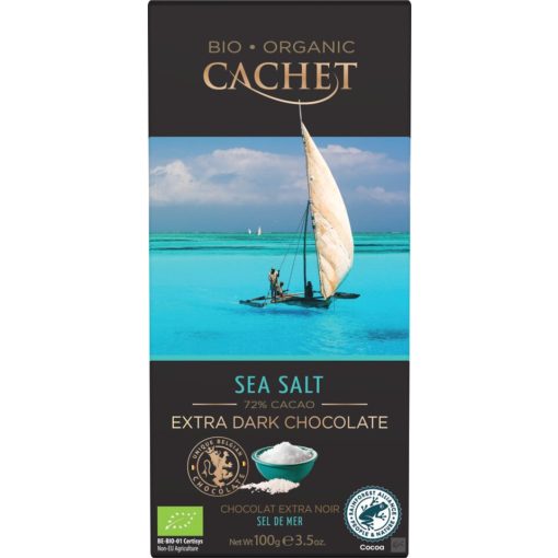Cachet Bio étcsokoládé tengerisós 100g