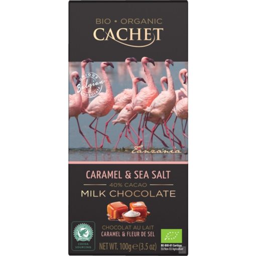 Cachet Bio tejcsokoládé sós-karamell 100g