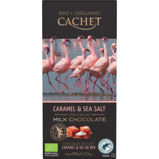 Cachet Bio tejcsokoládé sós-karamell 90g