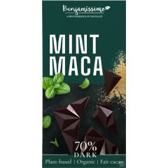 Benjamissimo étcsokoládé mentás-maca porral 70g