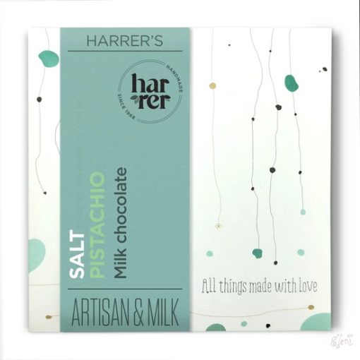 Harrer 42% sós-pisztáciás tejcsokoládé 50g
