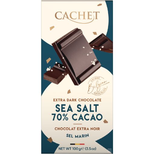 Cachet 70% étcsokoládé tengeri sóval 100g