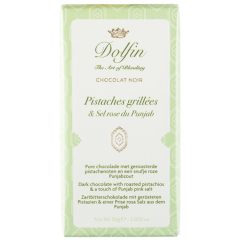   Dolfin étcsokoládé pörkölt pisztáciával és rózsaszín sóval 30g
