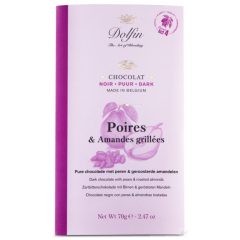 Dolfin étcsokoládé körte-grillázsos mandula 70g