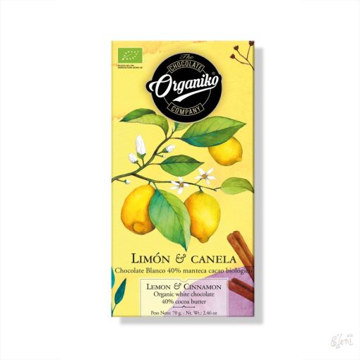 Chocolate Orgániko fehércsokoládé citrom-fahéj 70g