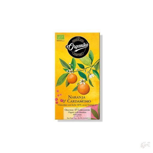 ChocoLate Orgániko tejcsokoládé kardamomos naranccsal 70g