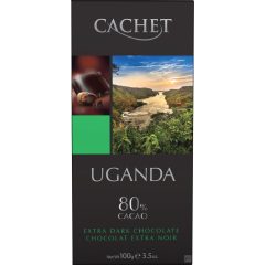 Cachet 80% Uganda étcsokoládé 100g